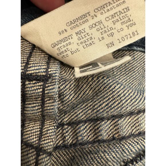 Rogan Slim Straight Leg Women's Sz 25 Low Rise Stretch Dark Wash Jeans 28x33 Y2K - Picture 10 of 11